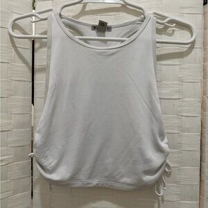 Forever 21 Active White Crop Sleeveless Top
